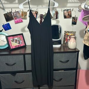 Fashion Nova black slip dress